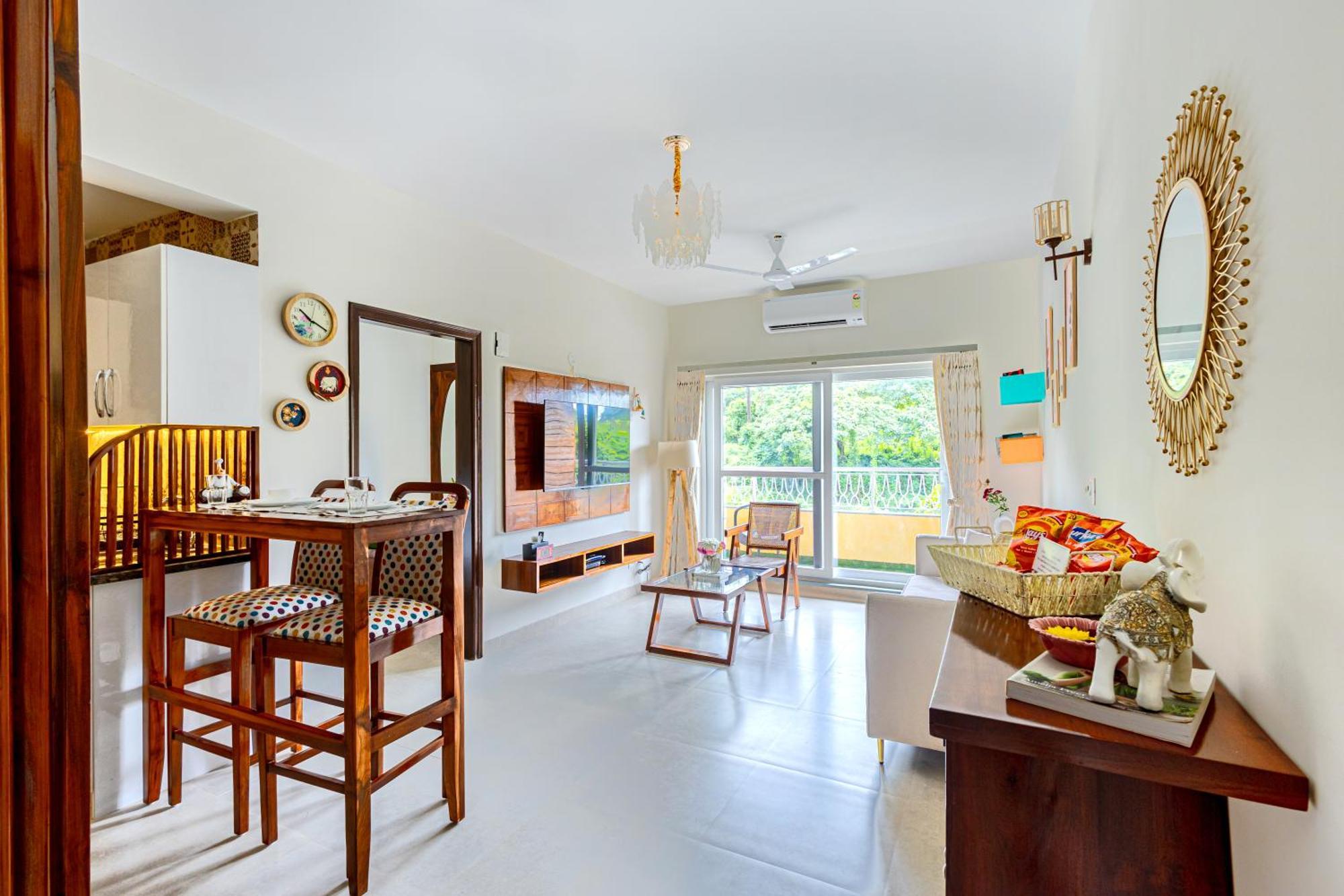 Alaya Stays 1 Bhk With Balcony & Pool - Veera Marina แคนโดลิม ภายนอก รูปภาพ