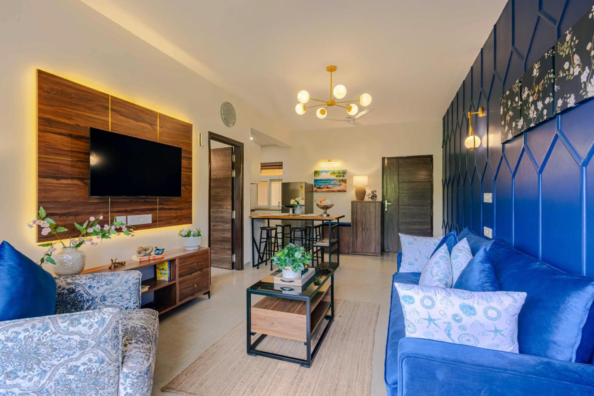Alaya Stays 1 Bhk With Balcony & Pool - Veera Marina แคนโดลิม ภายนอก รูปภาพ