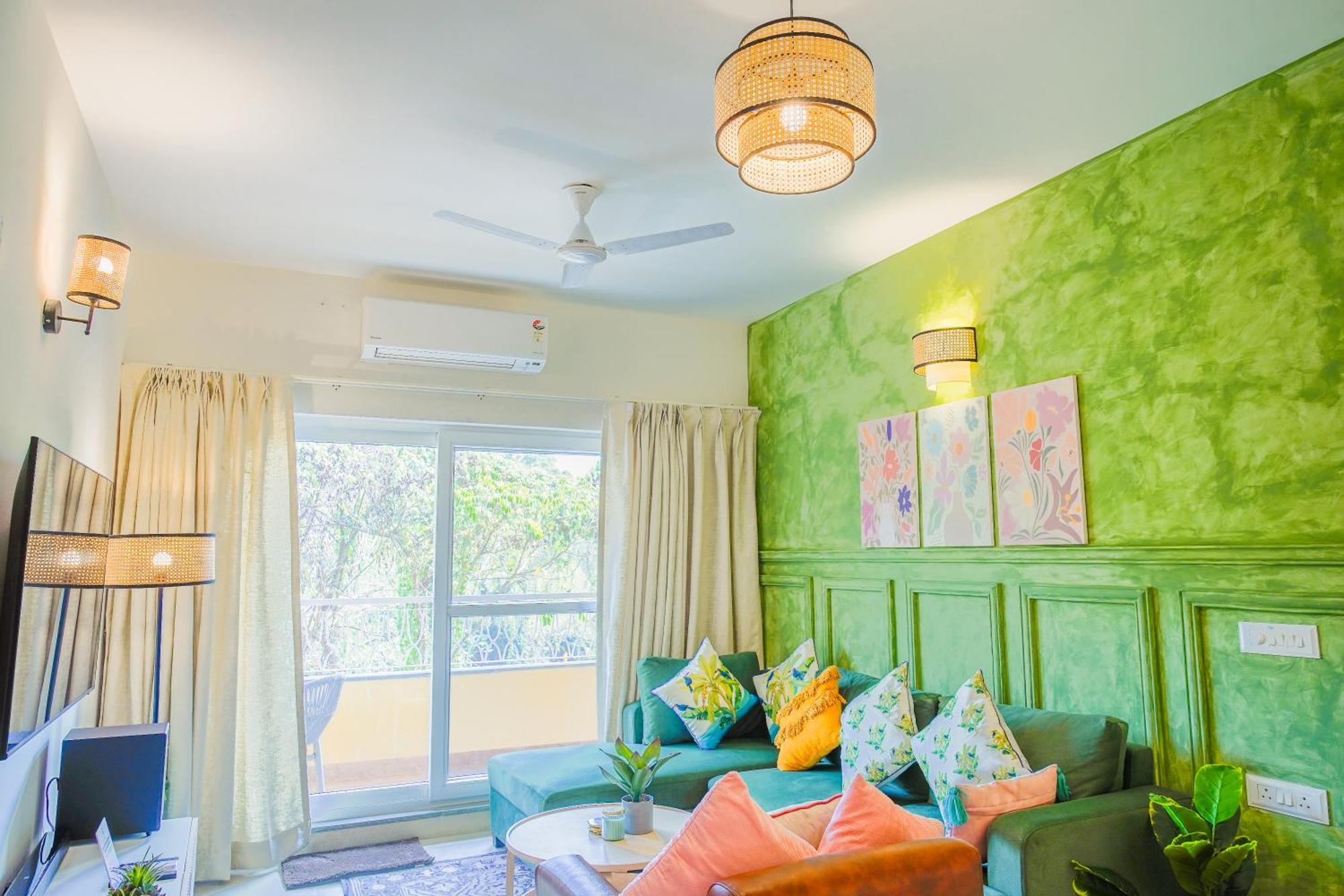 Alaya Stays 1 Bhk With Balcony & Pool - Veera Marina แคนโดลิม ภายนอก รูปภาพ